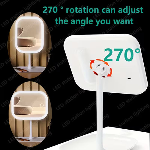 ESPEJO DE MAQUILLAJE CON LUZ LED (Portatil)